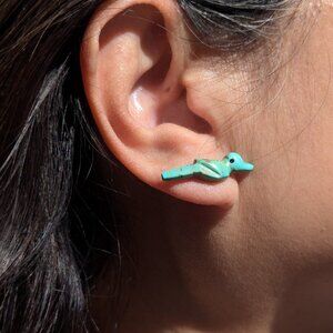 Genuine Navajo Jewelry Turquoise Earrings Handmade Native American‎ ***